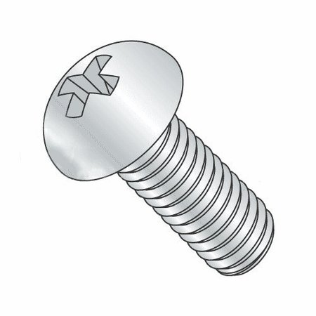 #4-40 X 1/4 In Phillips Round Machine Screw, Zinc Plated Steel, 100 PK